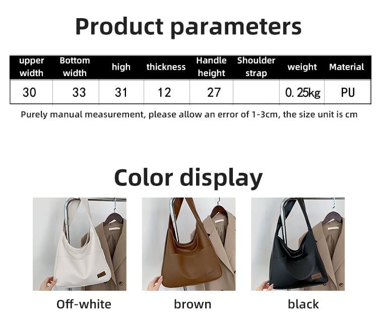 Simple leather tote bag