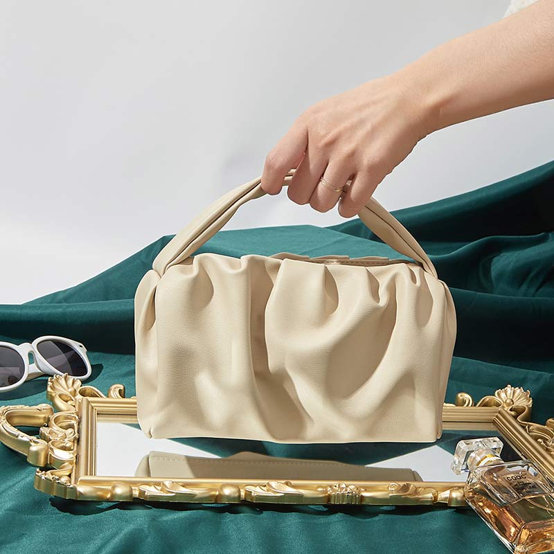 Soft PU Leather Dumpling Cloud Handbag